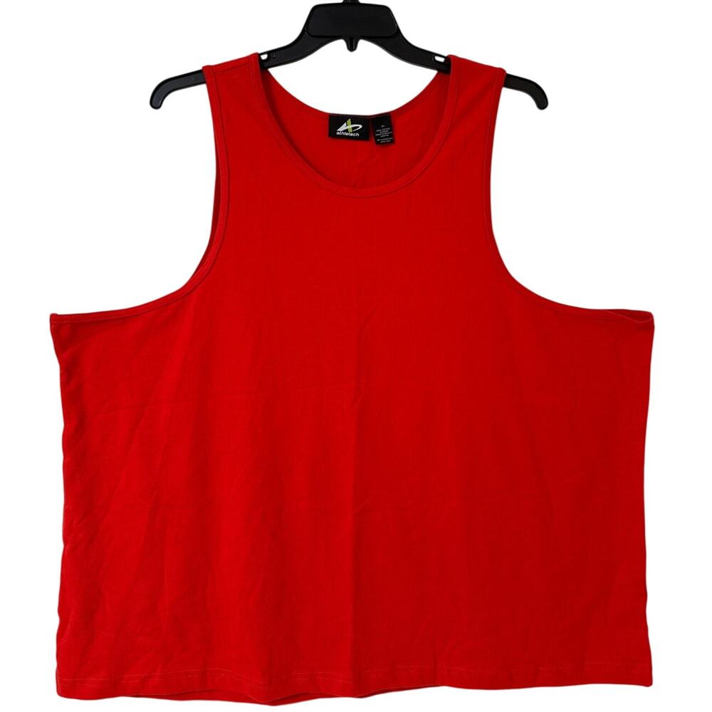 NWOT Athletech Size 3X Men’s 100% Cotton Red Tank Top
